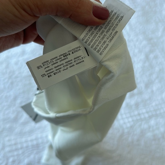 New with tags Zara girls white capri stretchy pants sz 9 - Picture 5 of 5